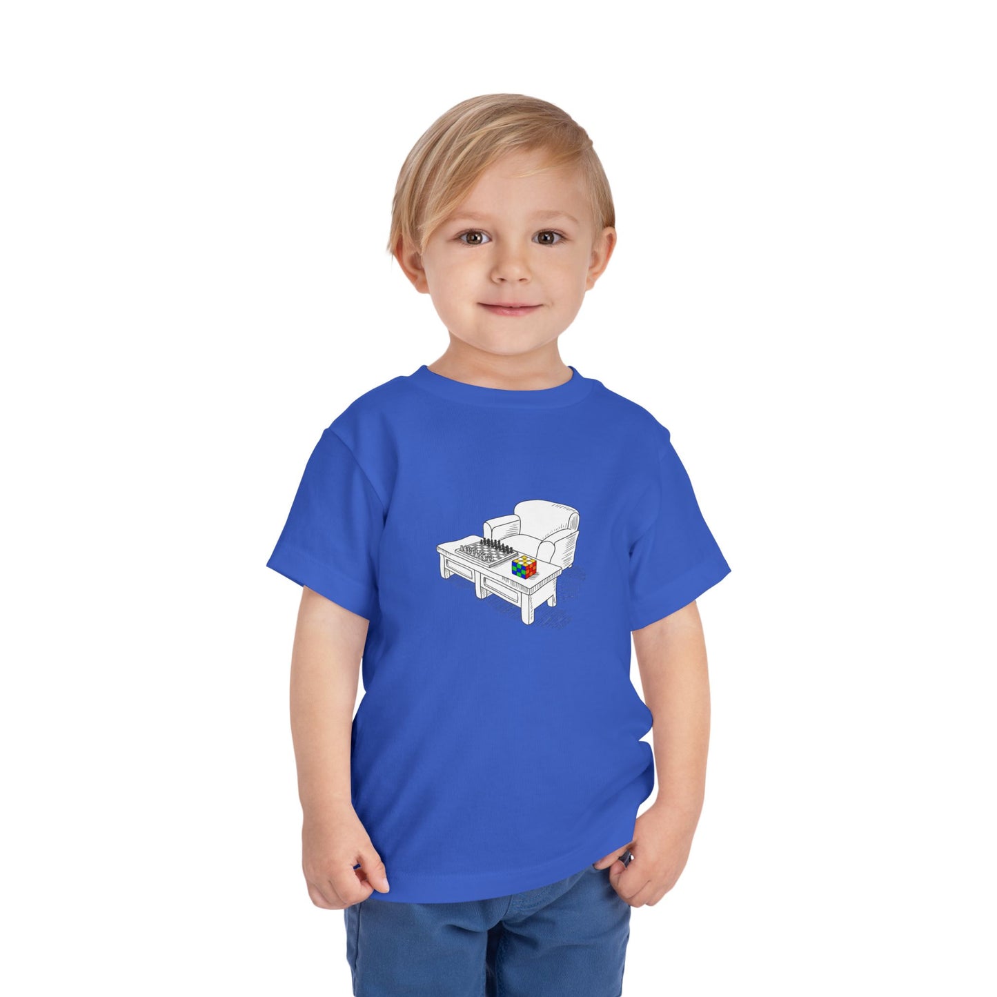 Chess and Checkered - Rubik's Cube Art Toddler Short Sleeve T-Shirt