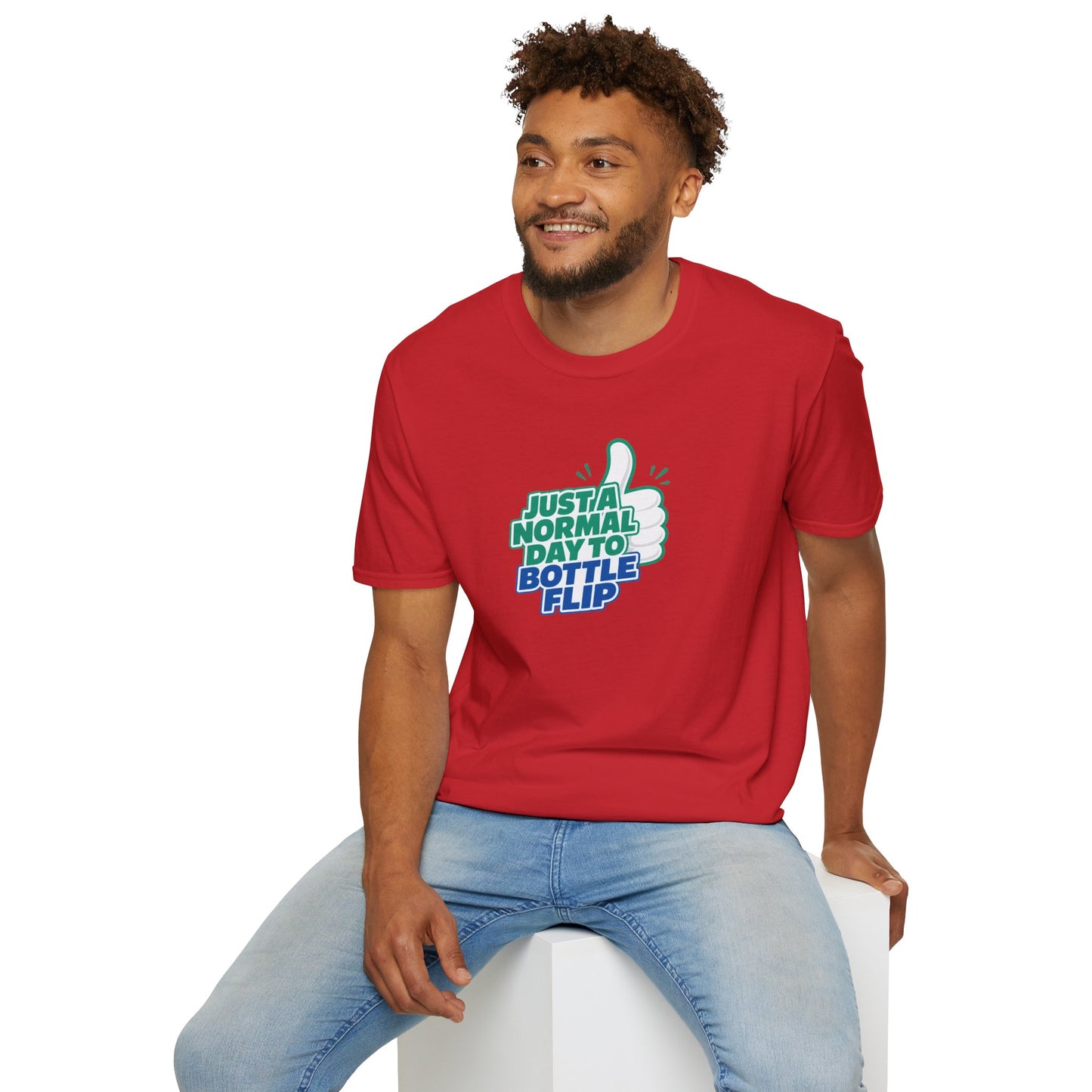 Just a Normal Day to Bottle Flip Unisex Graphic Softstyle T-Shirt