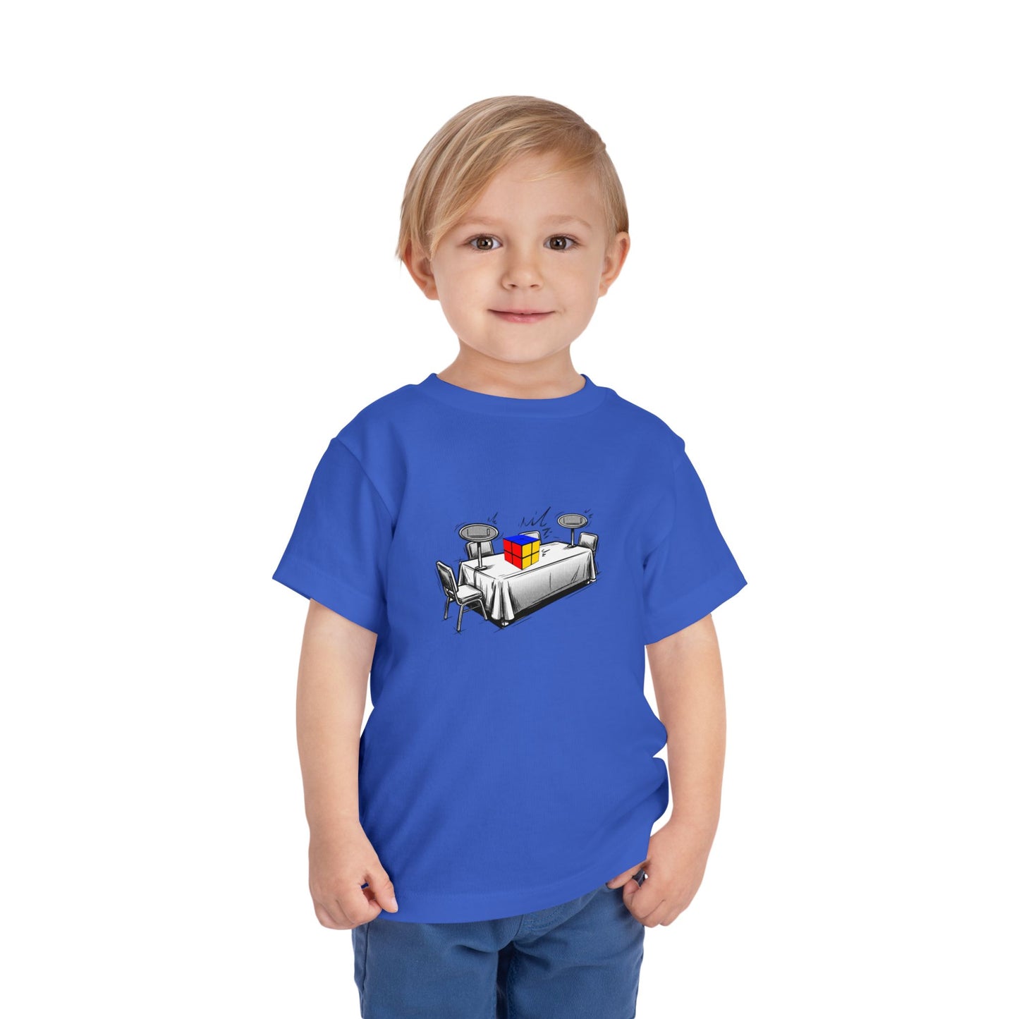 2x2 Comp Day - Rubik's Cube Art Toddler Short Sleeve T-Shirt