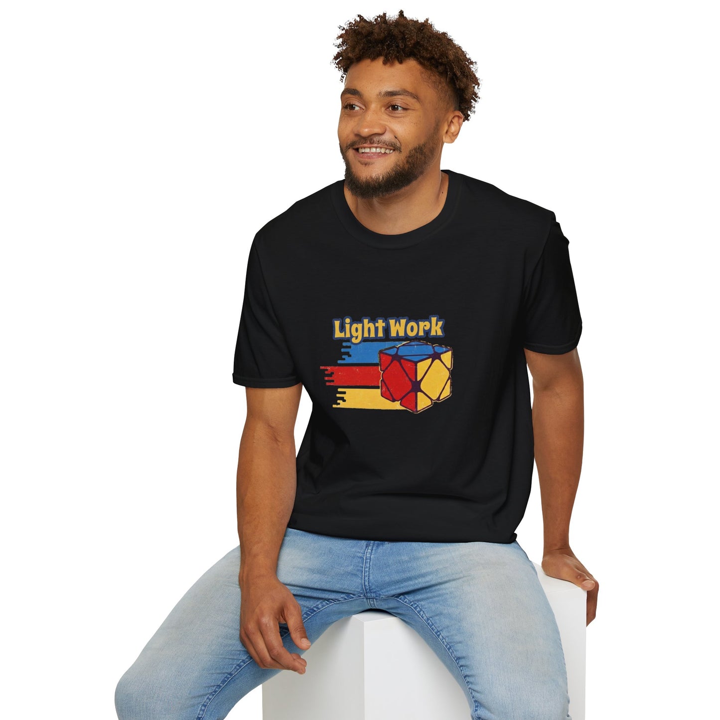 ⚡ Express - Skewb Light Work Rubiks Cube Art Unisex Graphic Softstyle T-Shirt