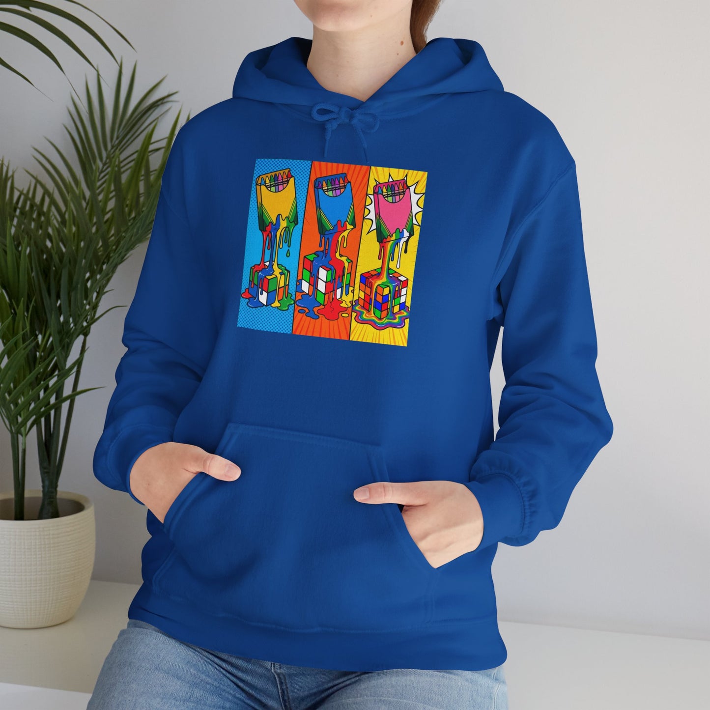 Rubik's Cube Shirt - Color Melt Unisex Heavy Blend™ Hooded Sweatshirt| Fun Cubing Shirt