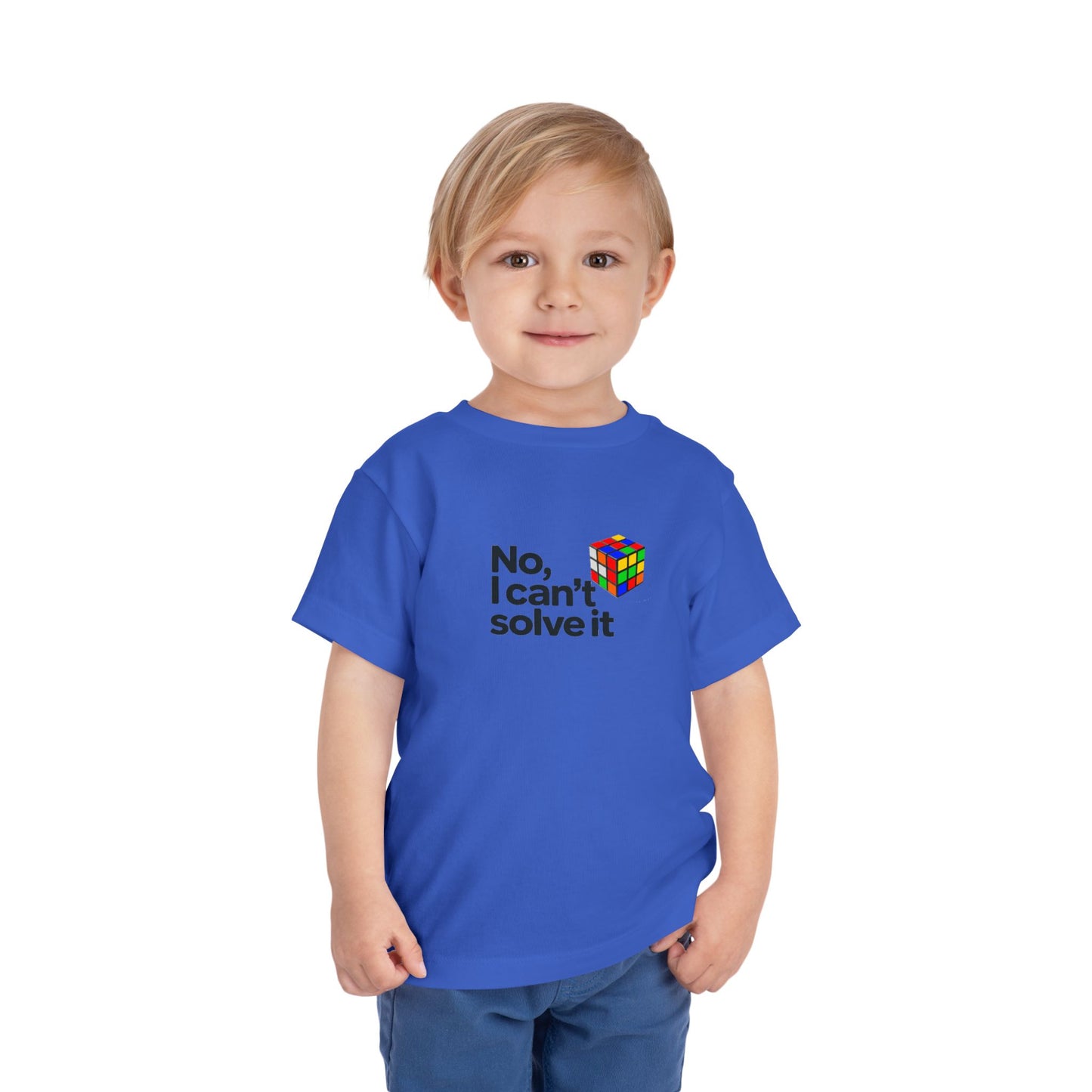 No, I Can't Solve It - Rubik's Cube Art Toddler Short Sleeve T-Shirt