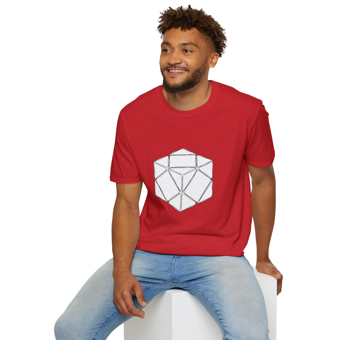 Skewb Doodle Unisex Graphic Softstyle T-Shirt
