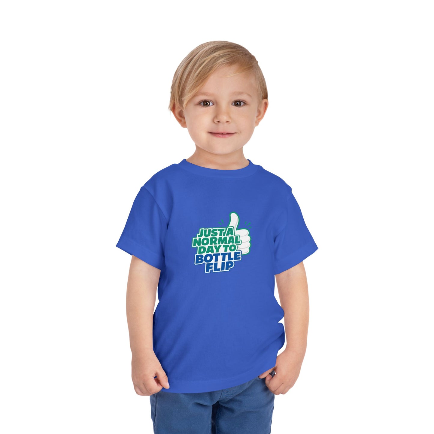Just a Normal Day to Bottle Flip Toddler Short Sleeve T-Shirt