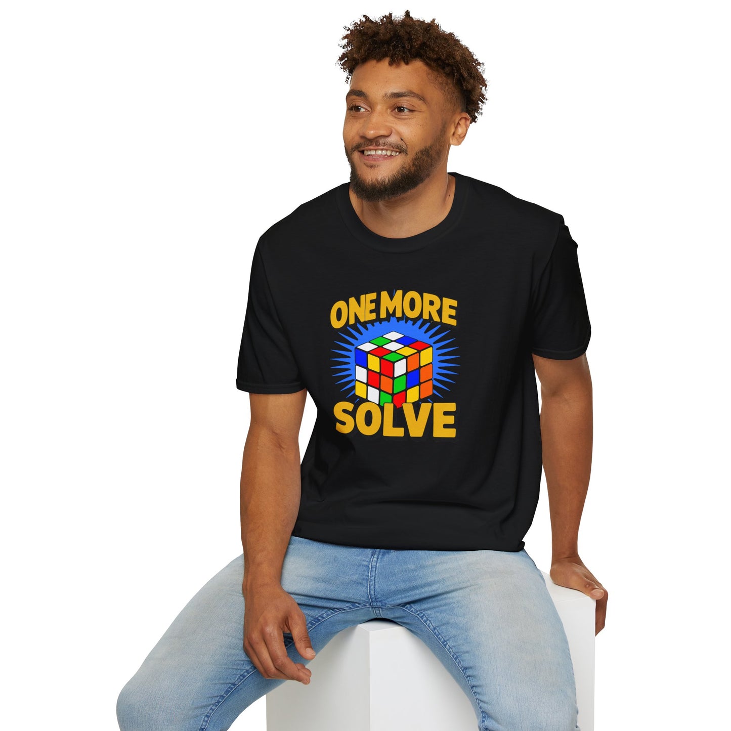 ⚡ Express - One More Solve - Rubiks Cube Unisex Graphic Softstyle T-Shirt