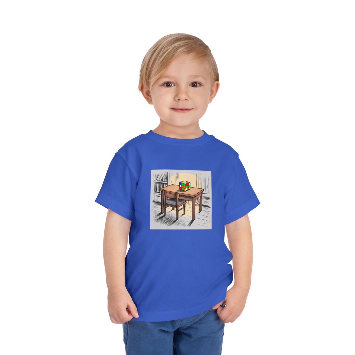 Late Night - Rubik's Cube Art Toddler Short Sleeve T-Shirt