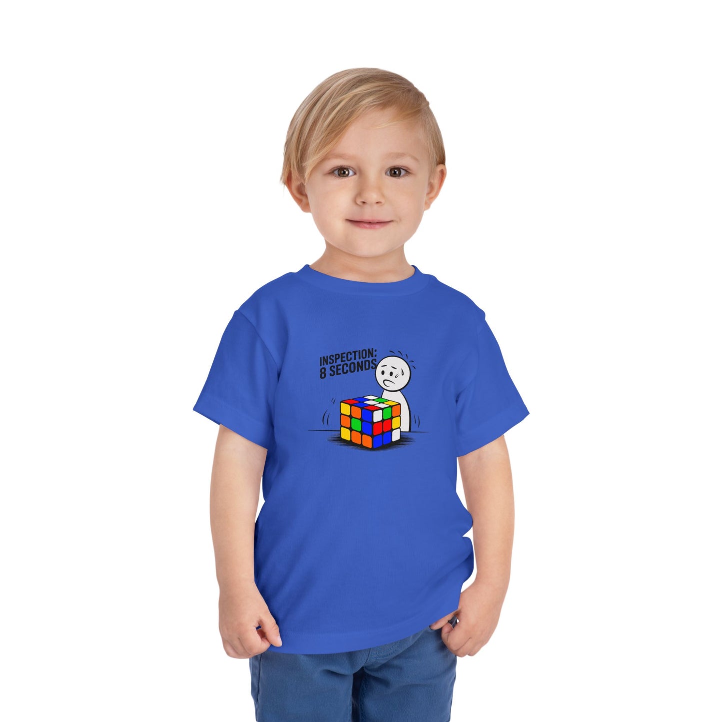 Inspection: 8 Seconds - Rubik's Cube Art Toddler Short Sleeve T-Shirt