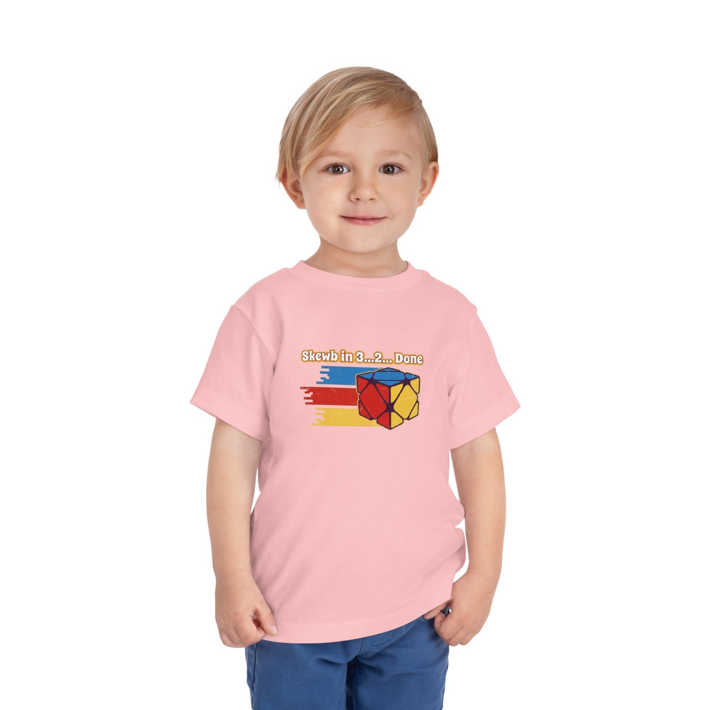 Skewb Done Rubiks Cube Art Toddler Short Sleeve T-Shirt