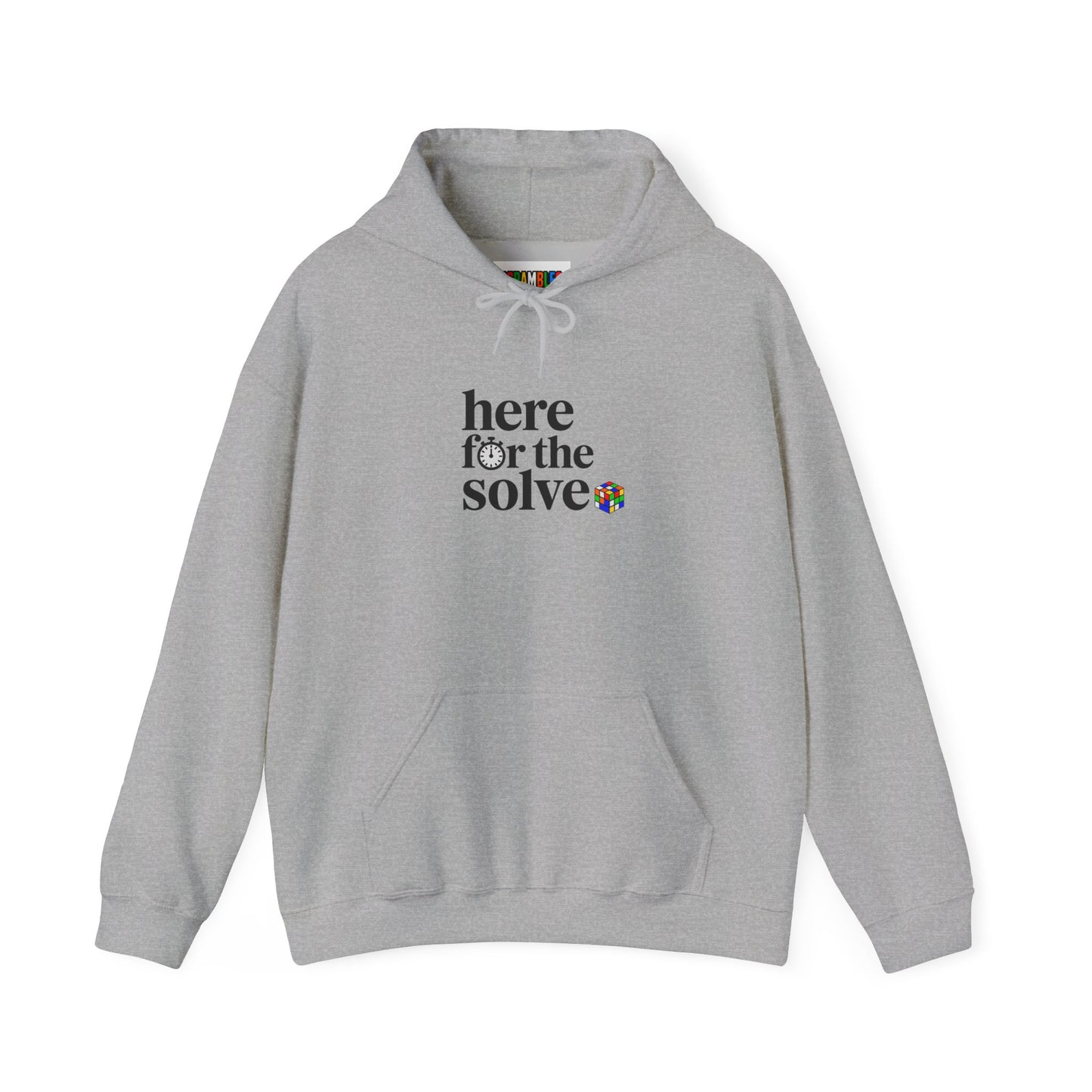 Here For The Solve - Rubik's Cube Art Unisex Heavy Blend™ Hooded Sweatshirt