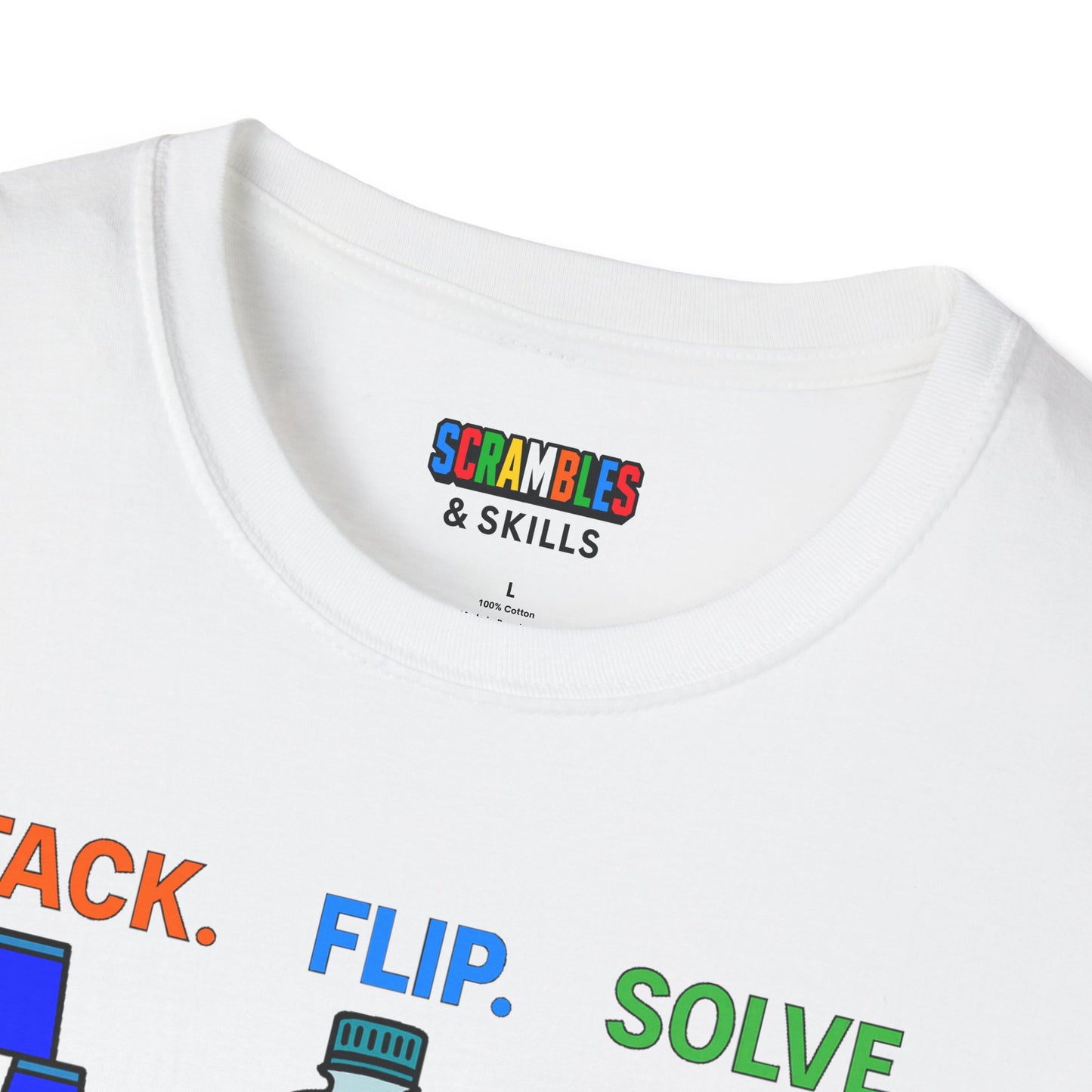 ⚡ Express - Flip Stack Solve Repeat Unisex Graphic Softstyle T-Shirt