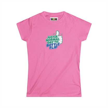 Just a Normal Day to Bottle Flip Women's Softstyle T-Shirt