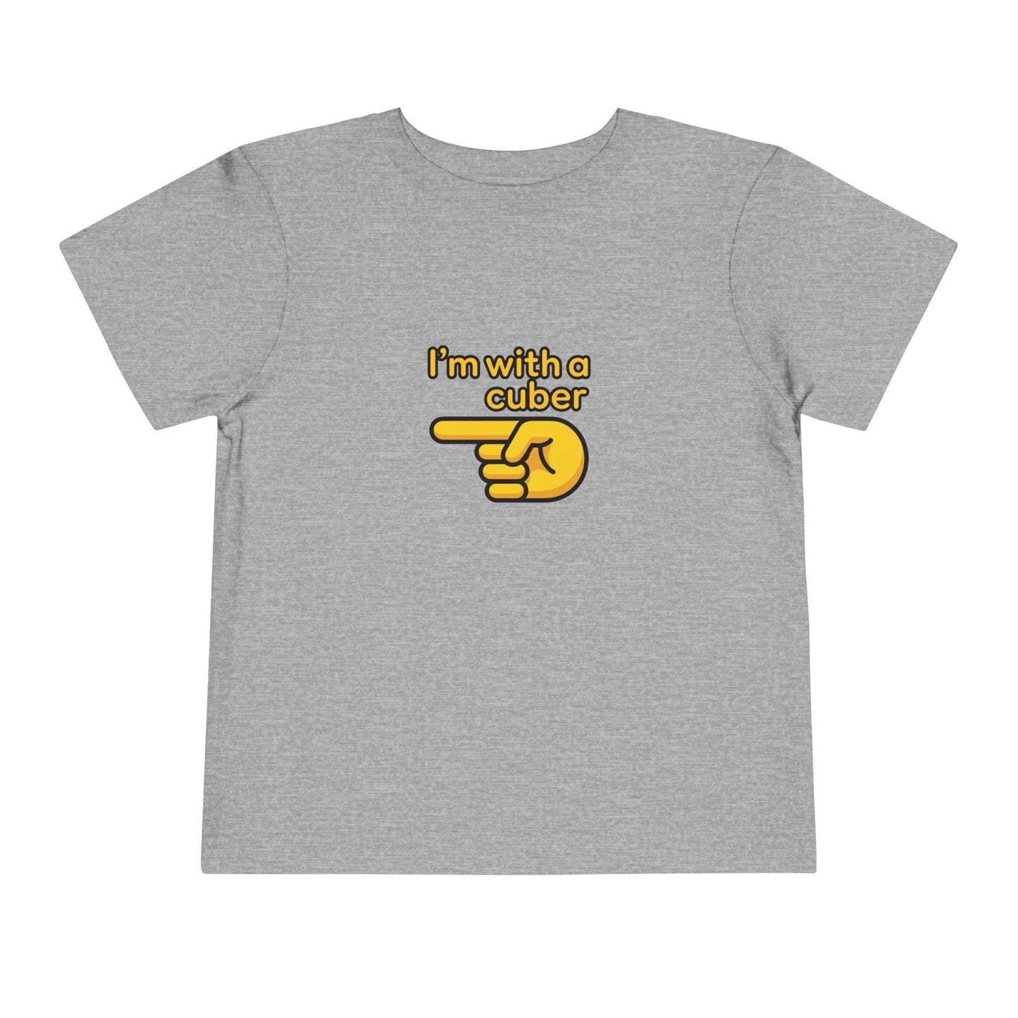 I'm With A Cuber  - Rubik's Cube Art Toddler Short Sleeve T-Shirt