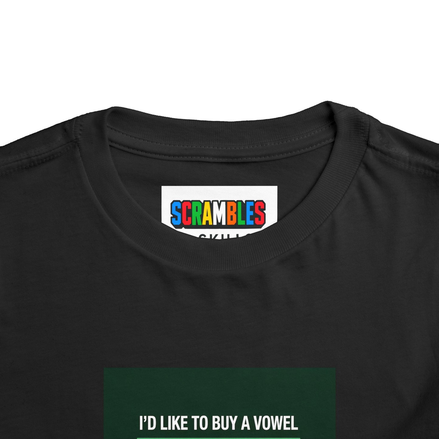 Megaminx Vowel - Rubik's Cube Art Toddler Short Sleeve T-Shirt