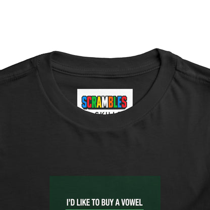 Megaminx Vowel - Rubik's Cube Art Toddler Short Sleeve T-Shirt