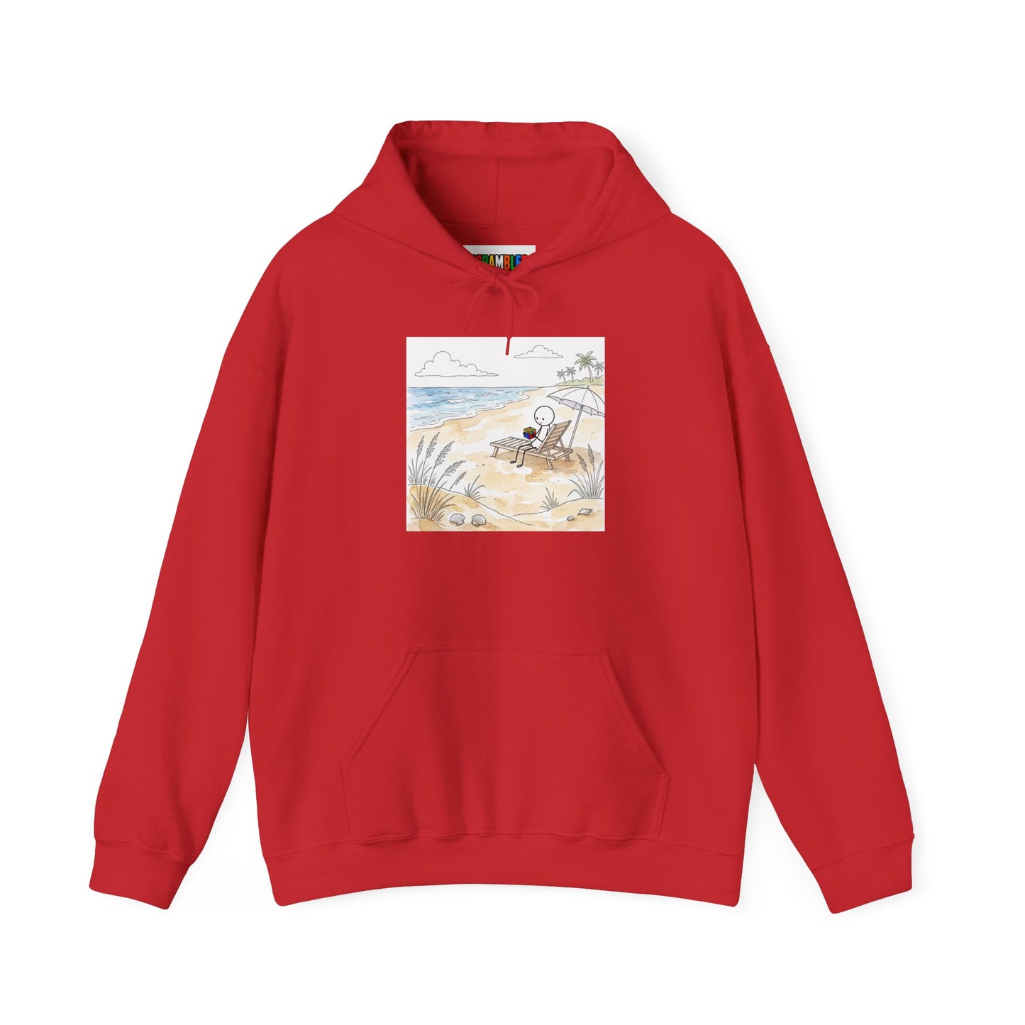 Beach Watercolor Unisex Heavy Blend™ Hooded Sweatshirt