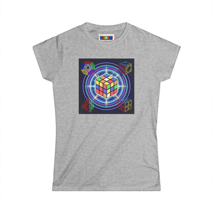 Cosmic Charge  - Rubik's Cube Art Women's Softstyle T-Shirt