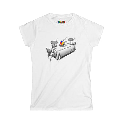 3x3 One-Handed Comp Day  - Rubik's Cube Art Women's Softstyle T-Shirt