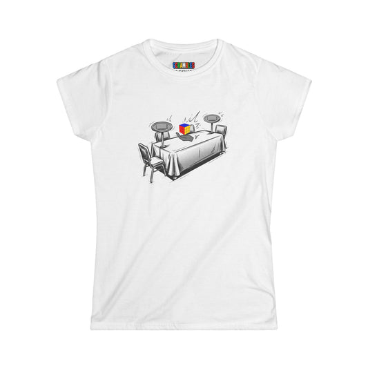 3x3 One-Handed Comp Day  - Rubik's Cube Art Women's Softstyle T-Shirt