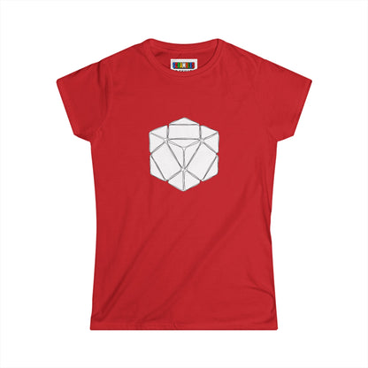 Skewb Doodle -Rubik's Cube Art  Women's Softstyle T-Shirt