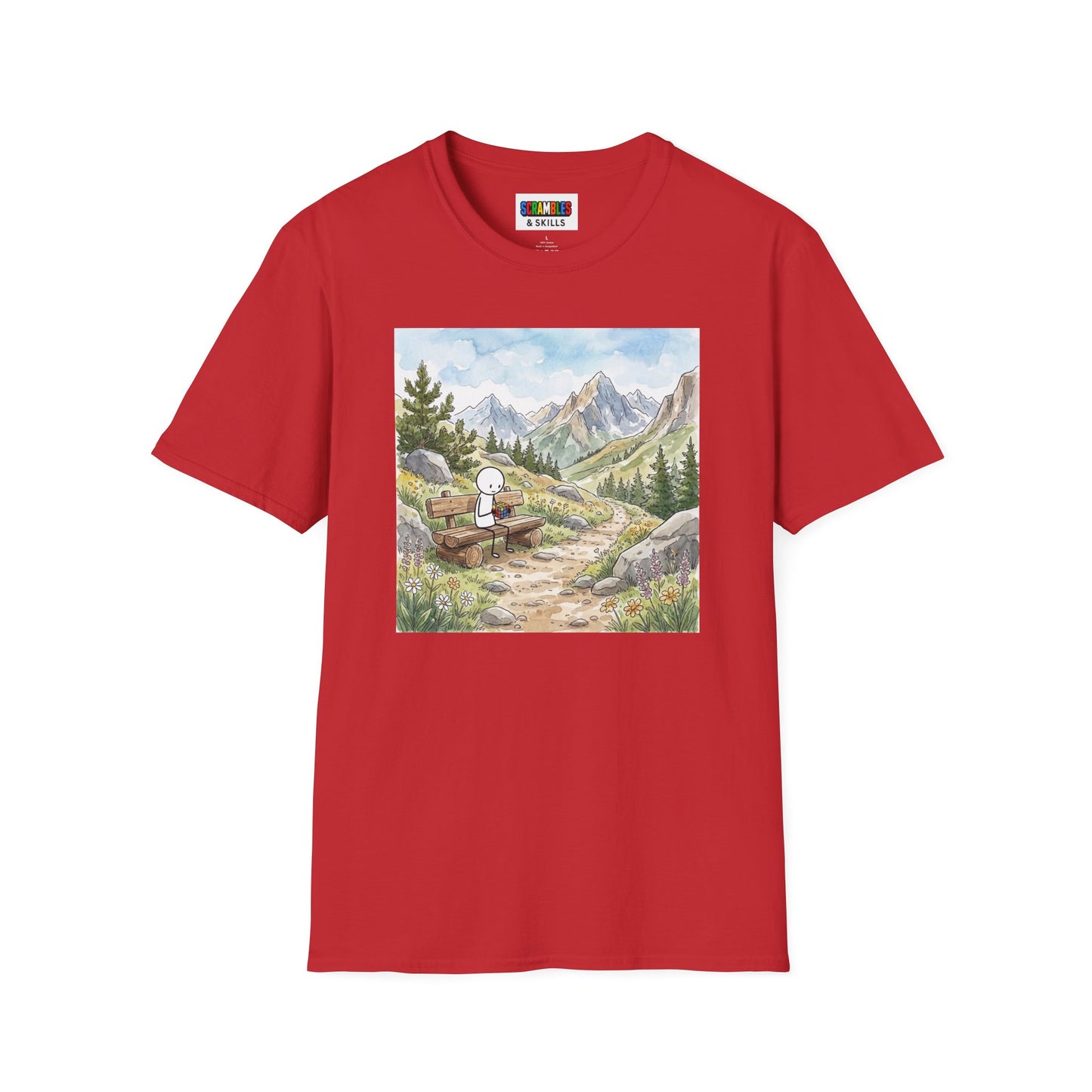 Mountain Watercolor Unisex Graphic Softstyle T-Shirt
