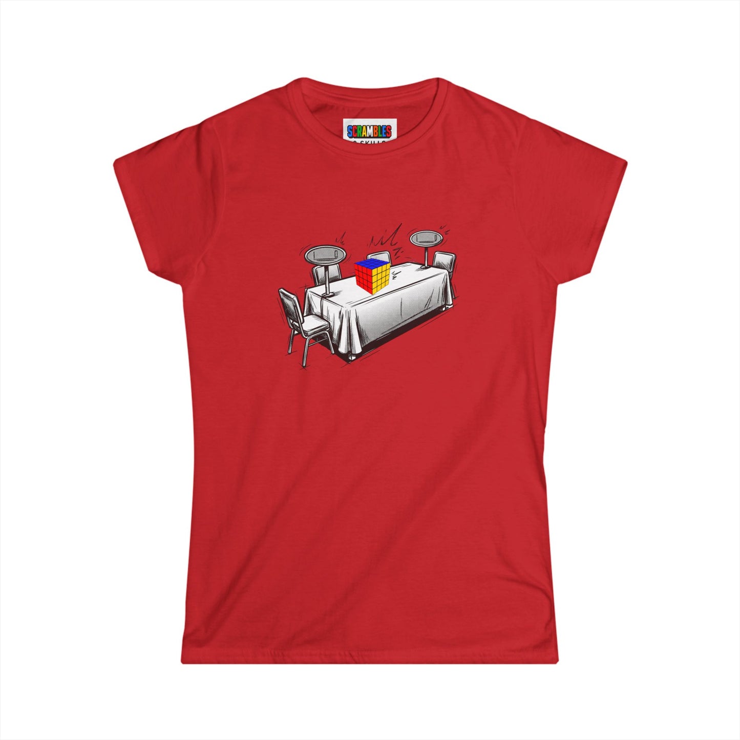4x4 Comp Day  - Rubik's Cube Art Women's Softstyle T-Shirt