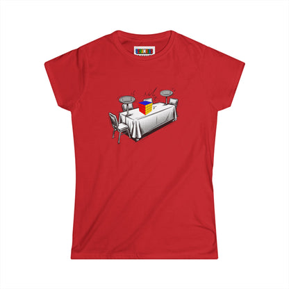 4x4 Comp Day  - Rubik's Cube Art Women's Softstyle T-Shirt