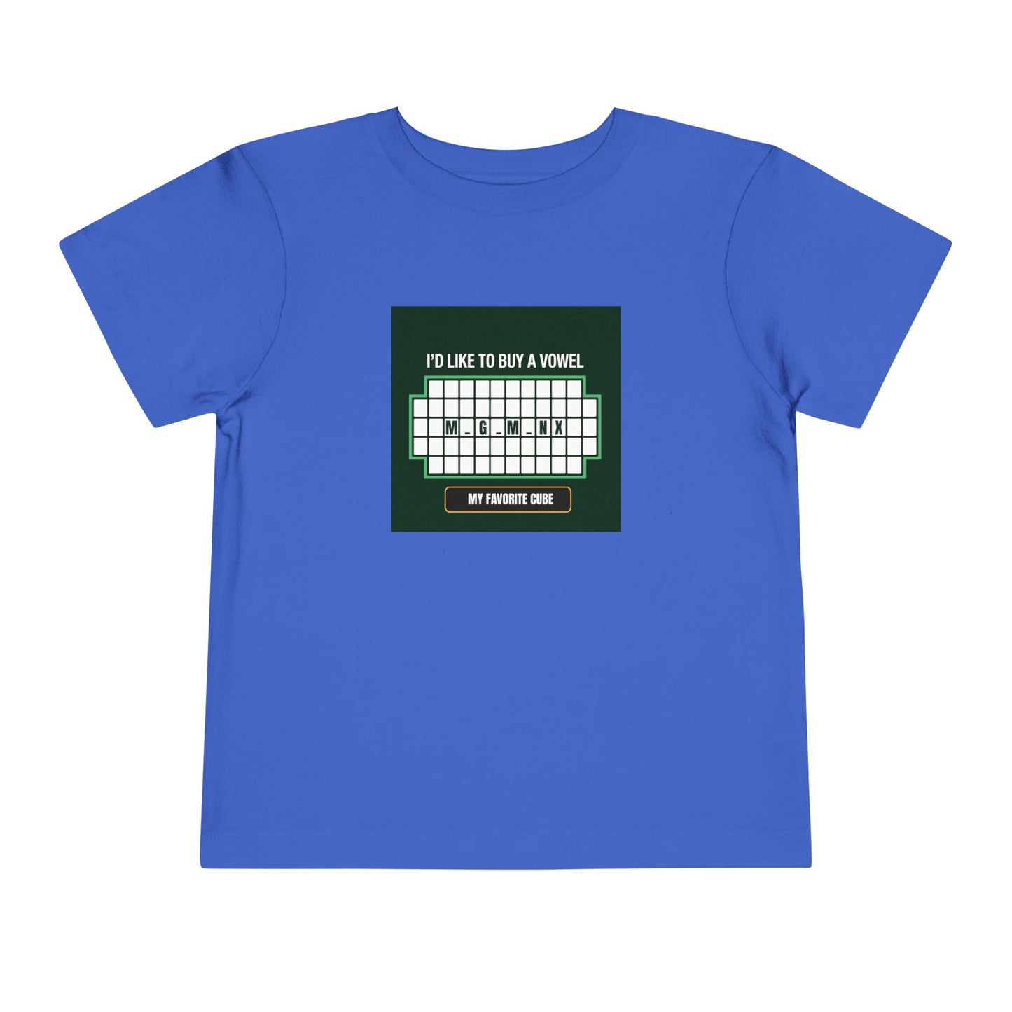 Megaminx Vowel - Rubik's Cube Art Toddler Short Sleeve T-Shirt