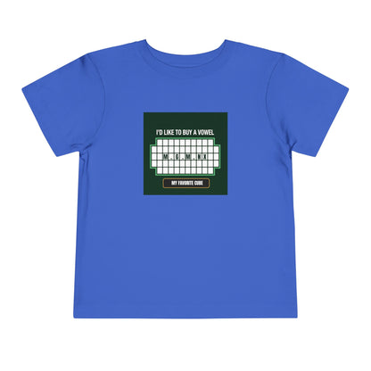 Megaminx Vowel - Rubik's Cube Art Toddler Short Sleeve T-Shirt