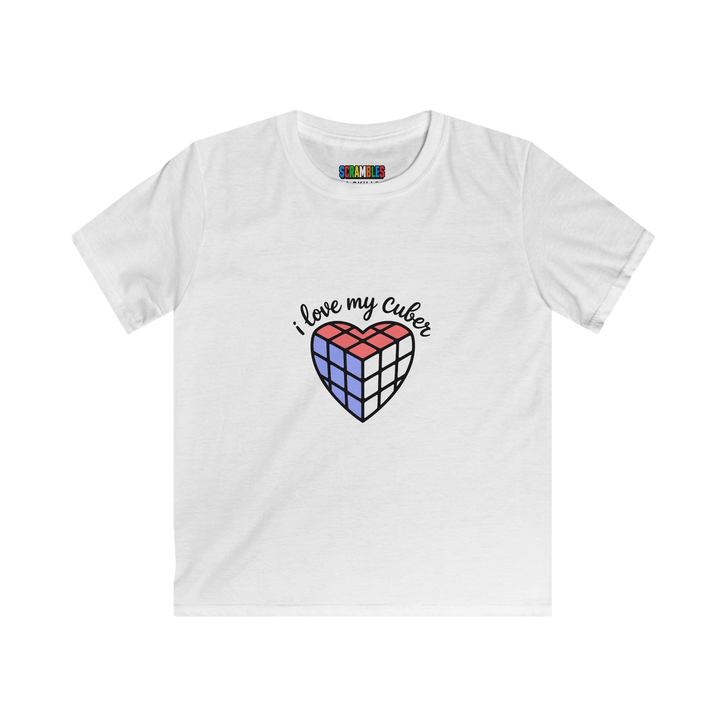 I Love My Cuber  - Rubik's Cube Art Kids Softstyle Tee