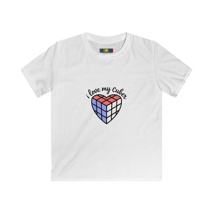 I Love My Cuber  - Rubik's Cube Art Kids Softstyle Tee