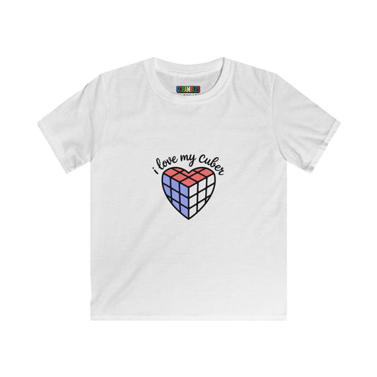 I Love My Cuber  - Rubik's Cube Art Kids Softstyle Tee