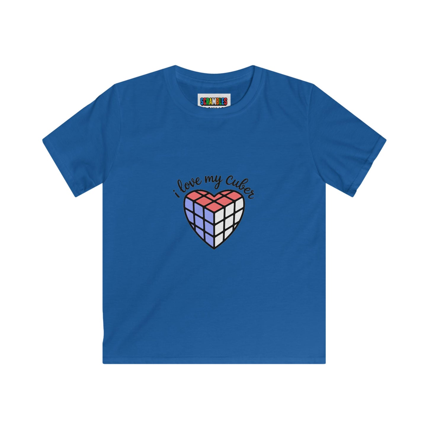 I Love My Cuber  - Rubik's Cube Art Kids Softstyle Tee
