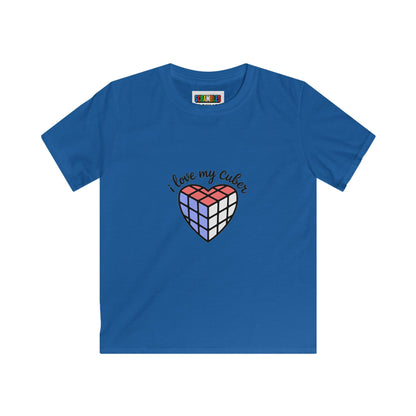 I Love My Cuber  - Rubik's Cube Art Kids Softstyle Tee