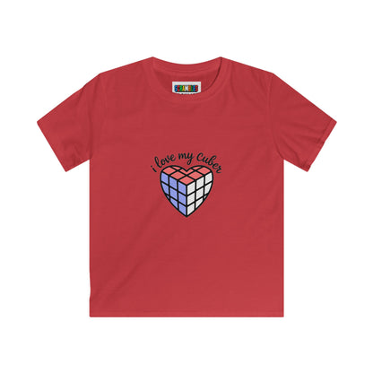 I Love My Cuber  - Rubik's Cube Art Kids Softstyle Tee