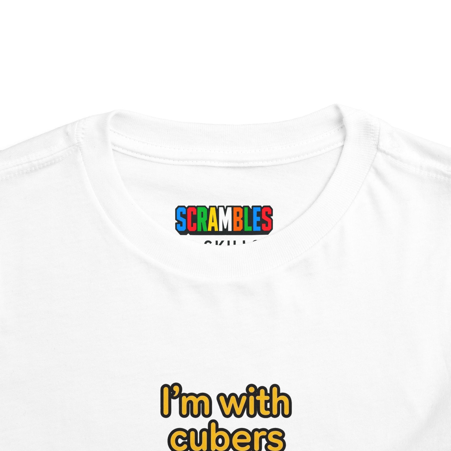 I'm With Cubers  - Rubik's Cube Art Toddler Short Sleeve T-Shirt