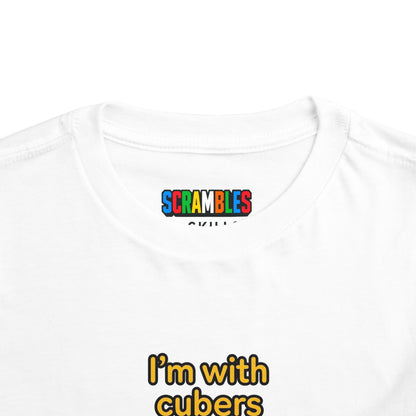 I'm With Cubers  - Rubik's Cube Art Toddler Short Sleeve T-Shirt