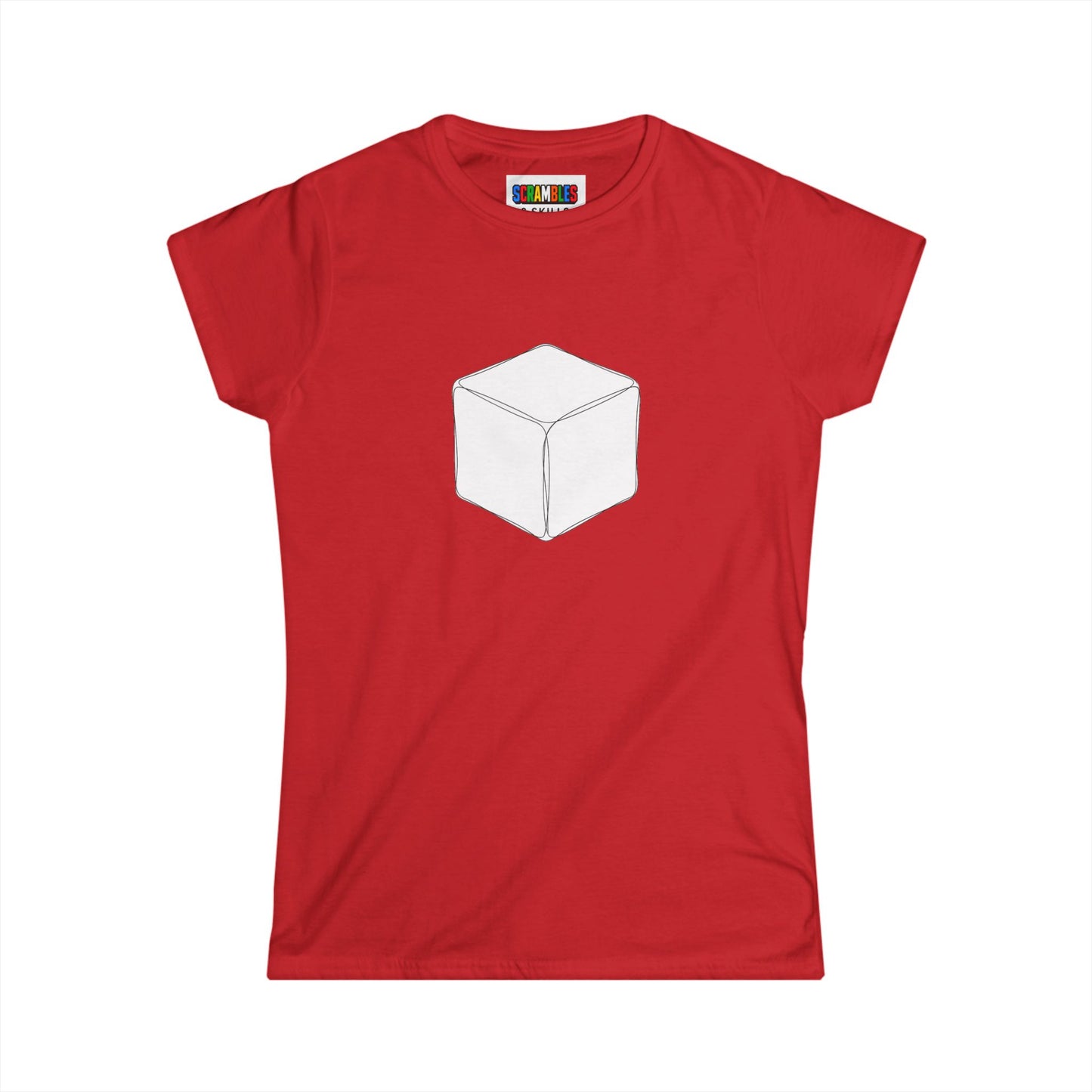 1x1 Doodle - Rubik's Cube Art  Women's Softstyle T-Shirt