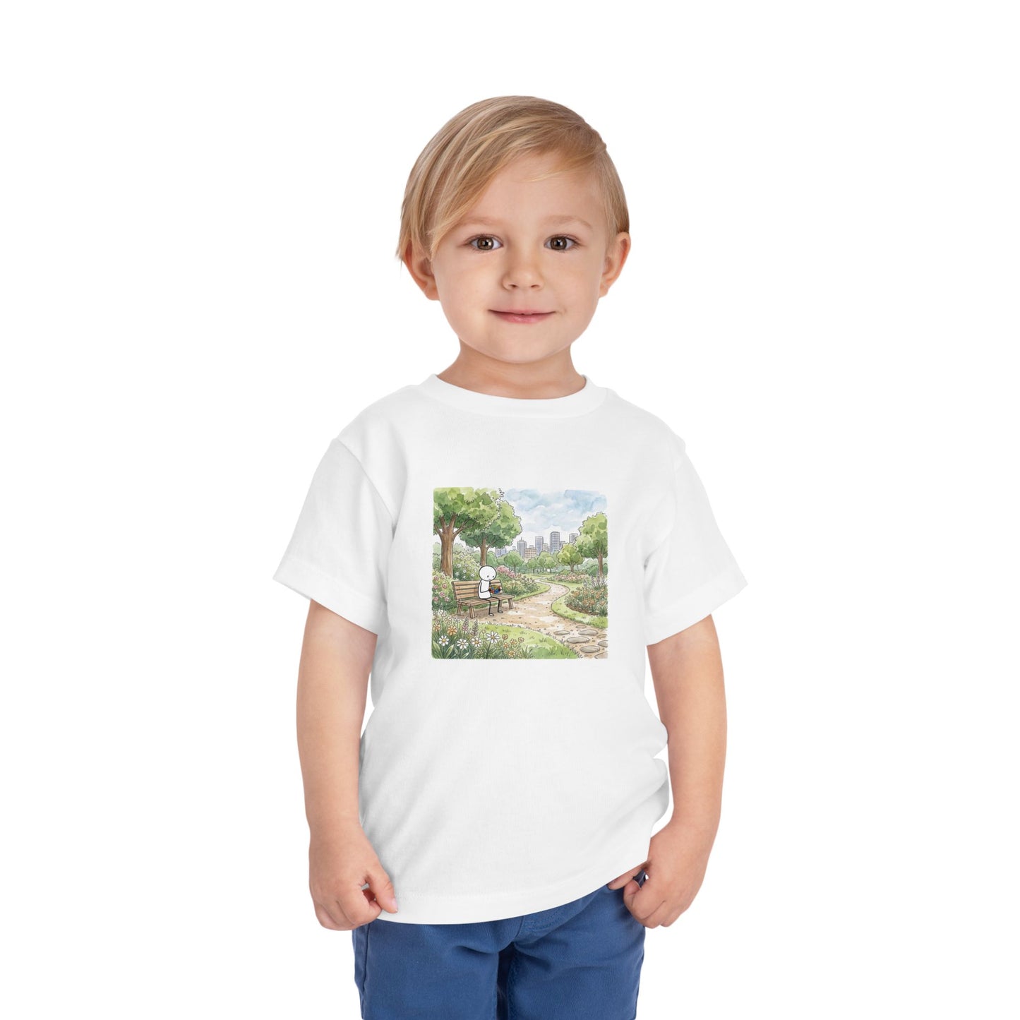 City Park - Rubik's Cube Art  Watercolor Toddler Short Sleeve T-Shirt