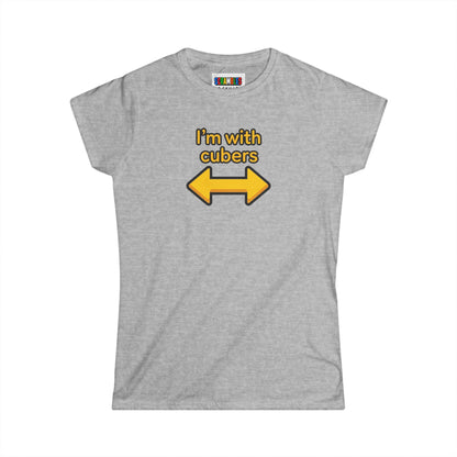 I'm With Cubers - Cubing Women's Softstyle T-Shirt