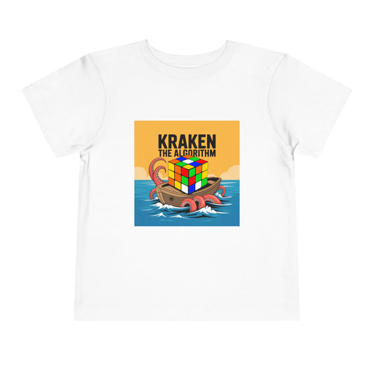 Kraken The Algorithim - Rubiks Cube Toddler Short Sleeve T-Shirt