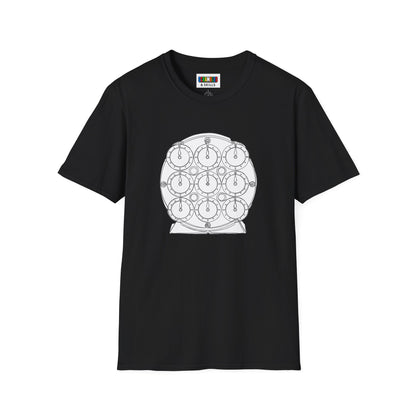 Clock Doodle Unisex Graphic Softstyle T-Shirt