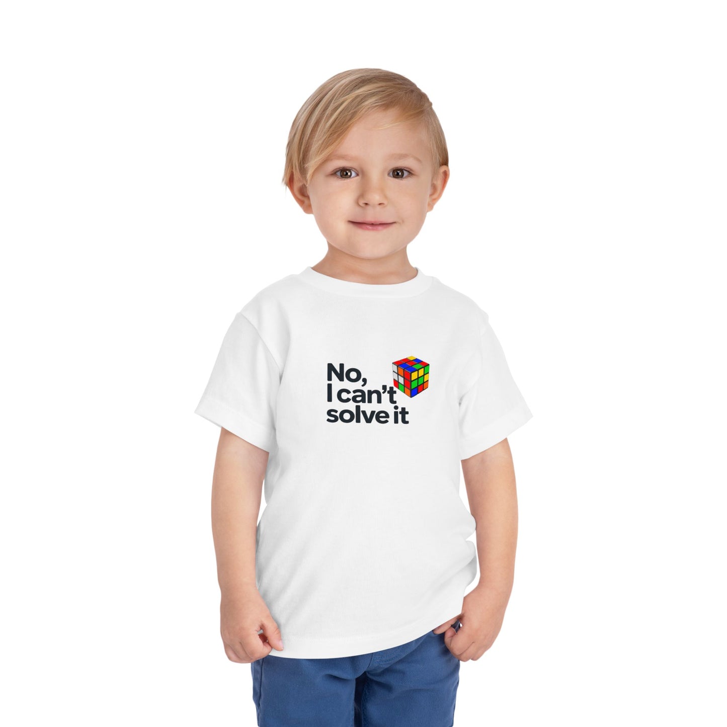 No, I Can't Solve It  - Rubik's Cube Art Toddler Short Sleeve T-Shirt