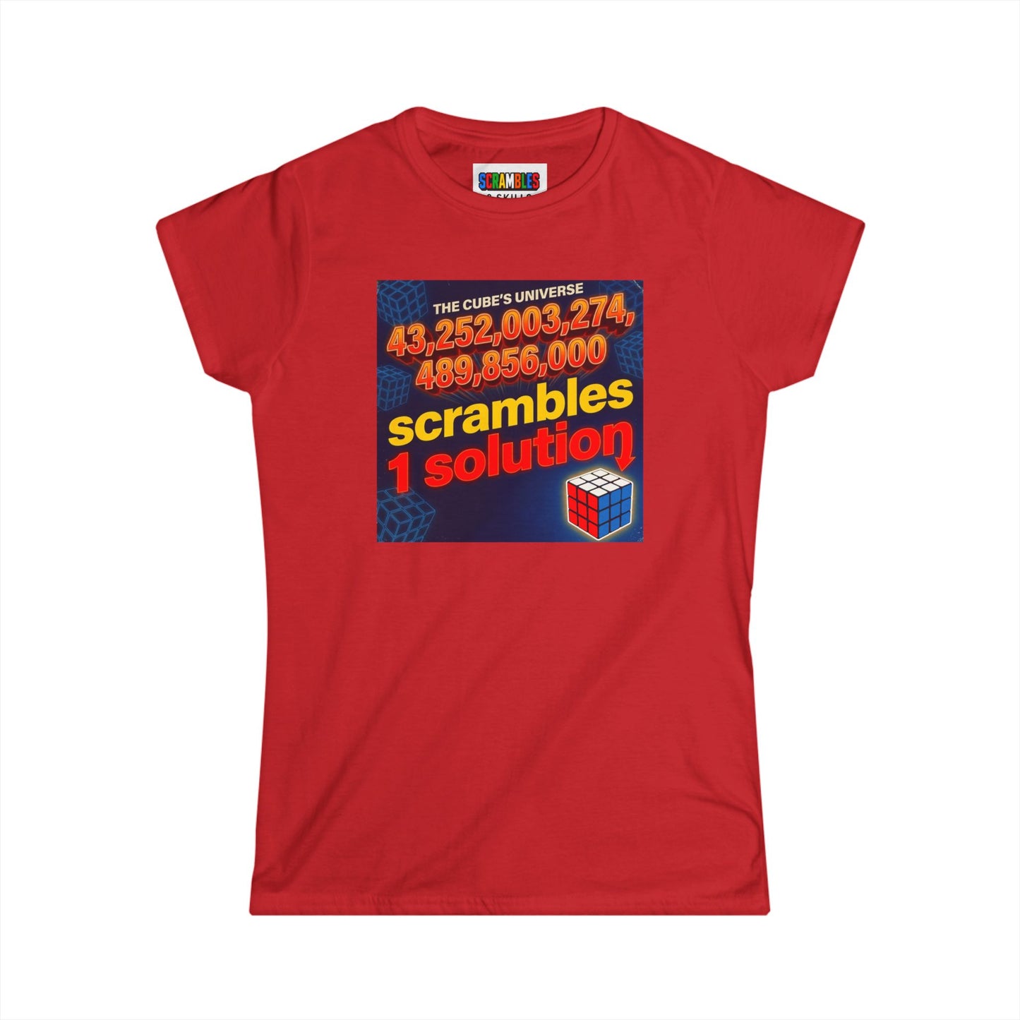 One Solution  - Rubik's Cube Art Women's Softstyle T-Shirt