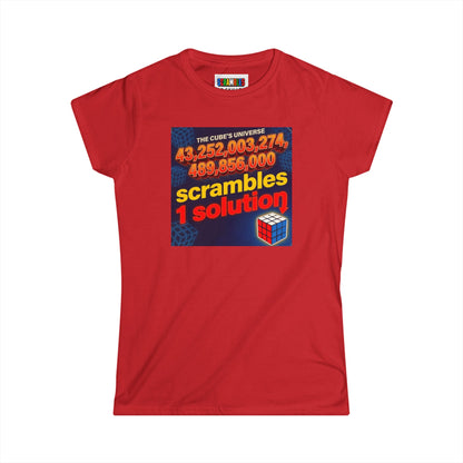One Solution  - Rubik's Cube Art Women's Softstyle T-Shirt