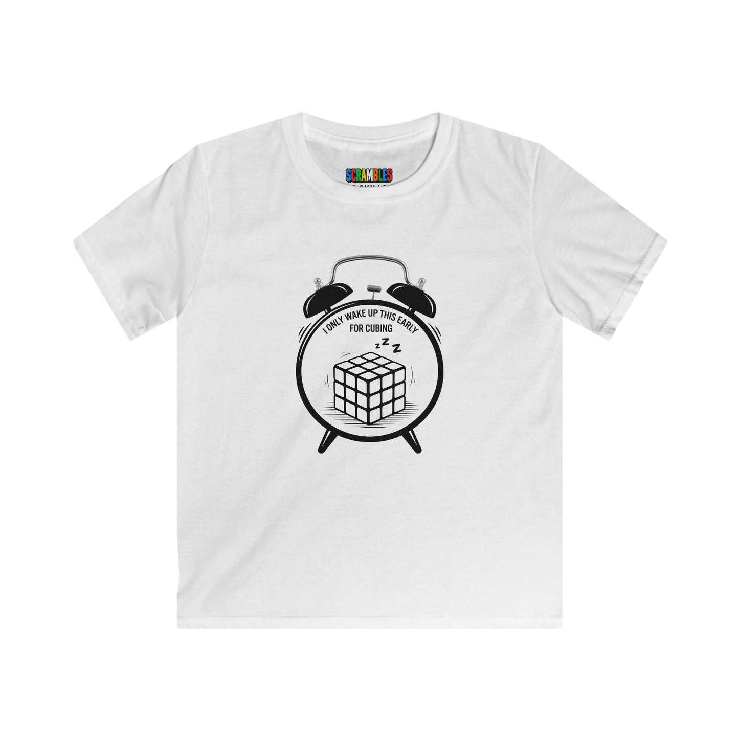 Wake Up  - Rubik's Cube Art Kids Softstyle Tee