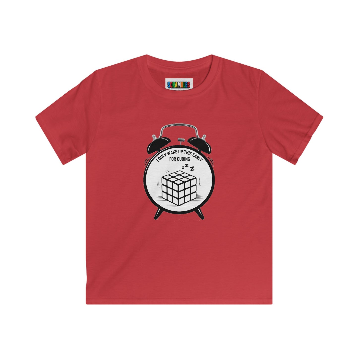 Wake Up  - Rubik's Cube Art Kids Softstyle Tee