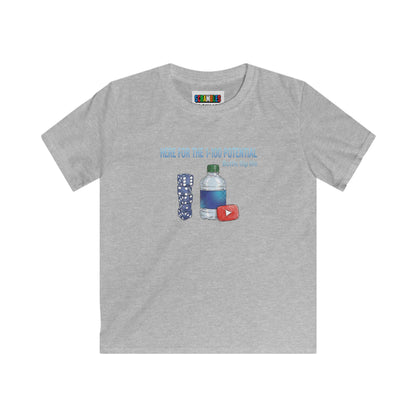 1 - 100 Potential Trick Shot Bottle Flipping Art Kids Softstyle Tee
