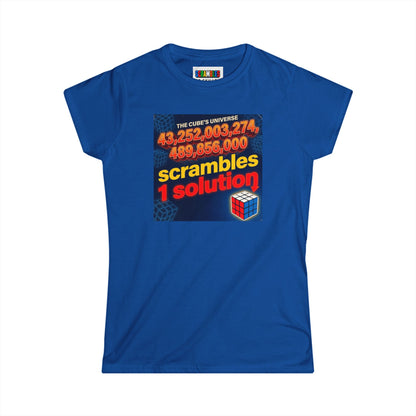 One Solution  - Rubik's Cube Art Women's Softstyle T-Shirt