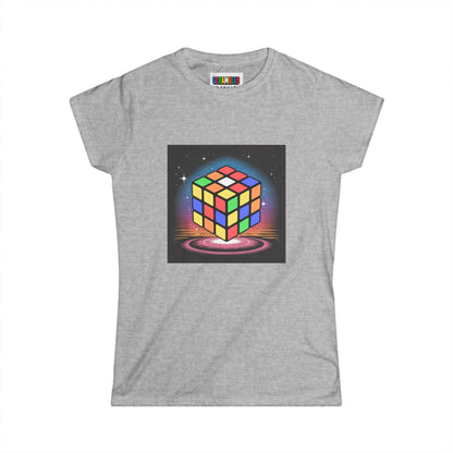 Cube Portal  - Rubik's Cube Art Women's Softstyle T-Shirt