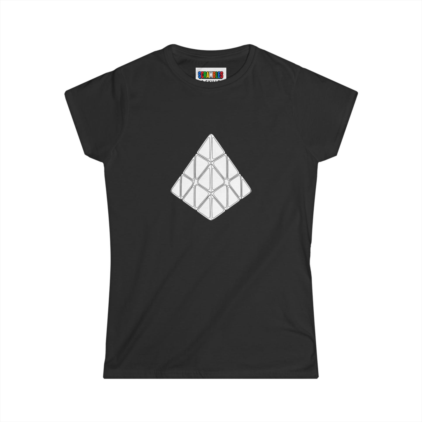 Pyraminx Doodle -Rubik's Cube Art  Women's Softstyle T-Shirt